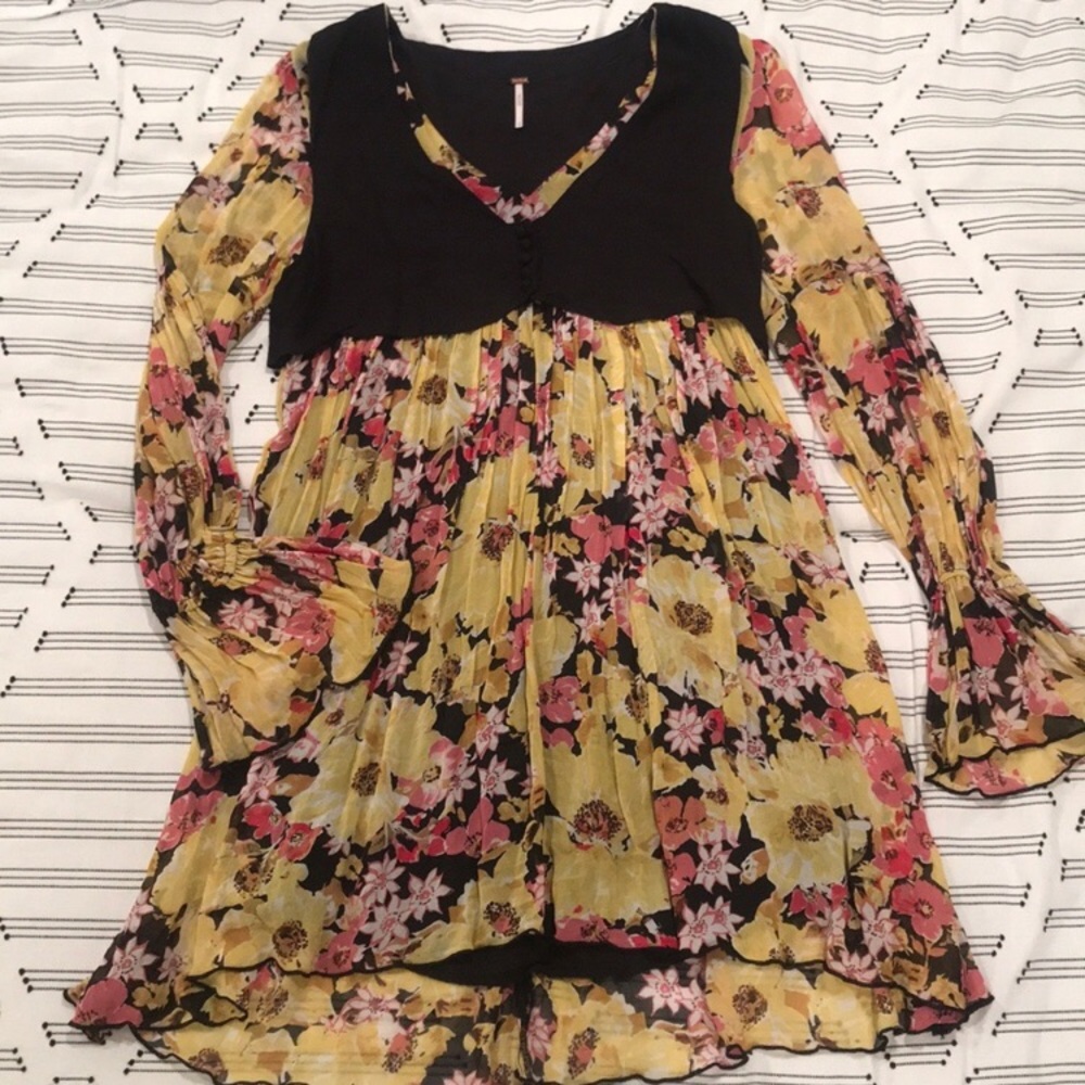Free People Alice Mini Vest Floral Dress - Picture 4 of 7